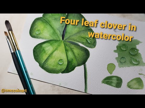 How to: Four leaf clover in watercolor
