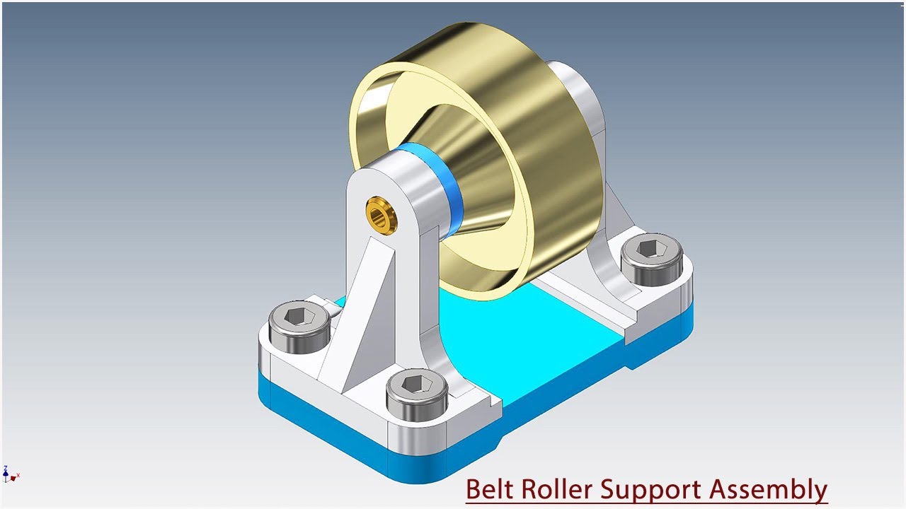 Belt Roller Support Assembly || Autodesk Inventor Tutorial