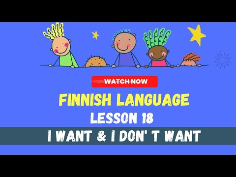 I want & I don't want In finnish | Finnish language lesson for beginners | Finnish lesson 2023