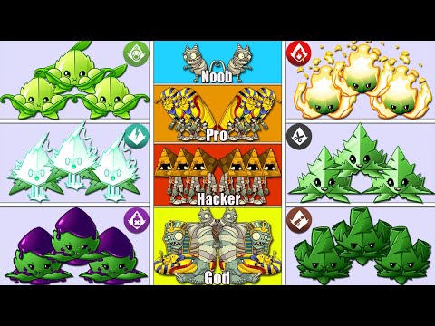 PvZ 2 Discovery - All Best Mint Plants Battlez Vs Zombie NOOB - PRO - HACKER - Who Will Win?