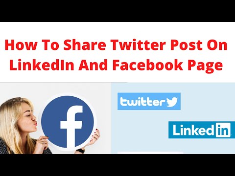 Twitter post on LinkedIn and Facebook page