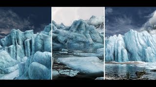 Skyrim SE - Glaciers Mods Comparison: Just Ice - RIS Real Ice and Snow - Glorious Glaciers
