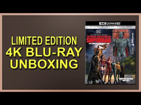 The Death and Return of Superman: The Complete Film Collection 4K+2D Blu-ray Gift Set Unboxing