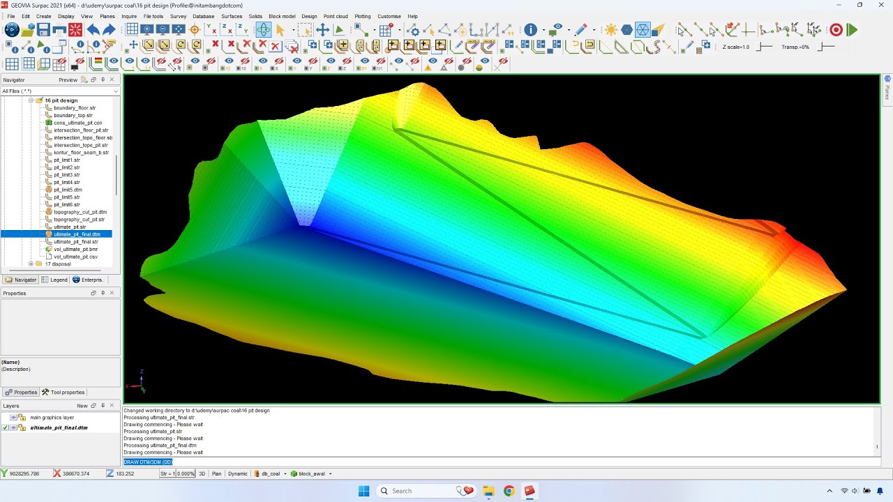 Tutorial Design Tambang Batubara dengan Software Surpac