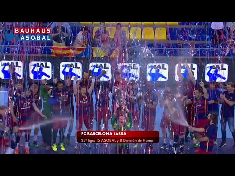 ENTREGA COPA LIGA BAUHAUS ASOBAL AL FC BARCELONA LASSA