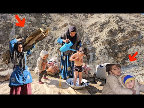 Rebuilding the hut and Khadija's resistance to the hardships of life in the mountains