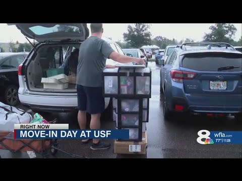 USF incoming freshmen move in as school expects record number of students to live on campus