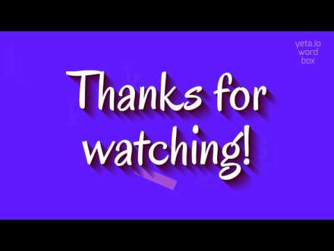 How to say "polanski"! (High Quality Voices)