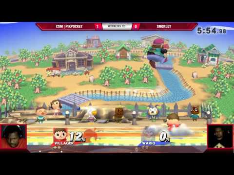 VS Weekly 7/13/17 - Winners R2 - PikPocket (Villager) vs Snorley (Wario) - Smash 4