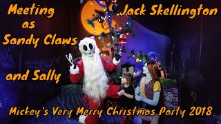 Sandy Claws with SALLY 2018 FIRST MVMCP Mickeys Very Merry Christmas Party meet photo op