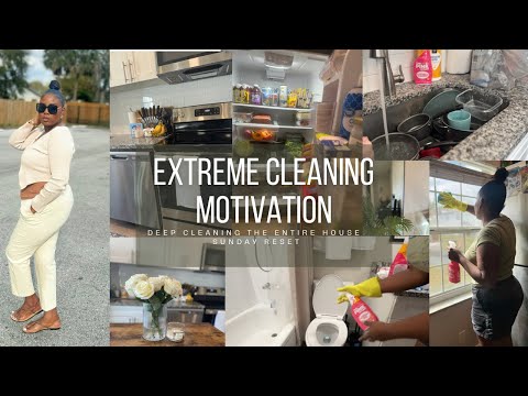 VLOG: EXTREME HOME CLEANING || RELAXING MOTIVATIONAL CLEANING | SUNDAY RESET @Shanie  #cleaning