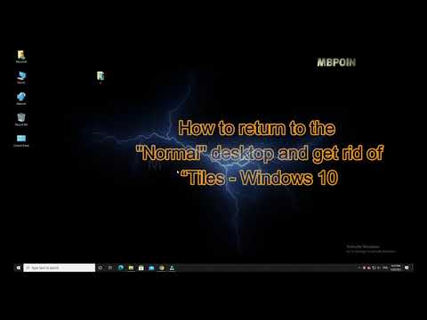 Remove Tiles from Screen in Windows 10 and get your Desktop Back