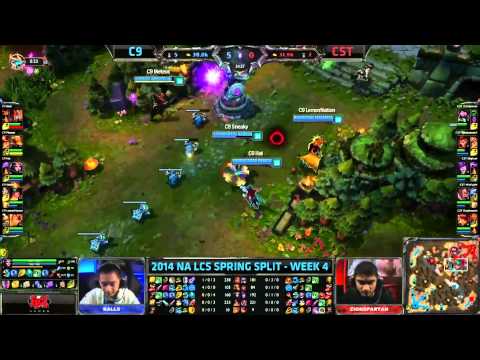 Highlights Cloud 9 vs Team Coast Week 4 NA LCS Season 4 Spring Split 2014 C9 vs CST S4 W4 D2