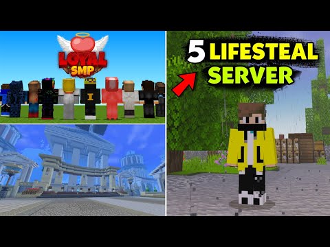 Top 5 Best Lifesteal SMP For Minecraft PE || Lifesteal Server For MCPE || Vizag OP