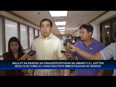 Senate to investigate numerous bank accounts of COMELEC Chair Bautista