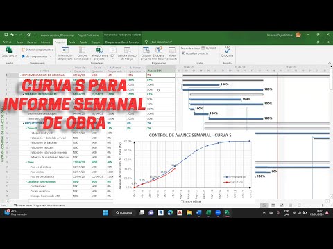 Control de avance de obra y curva S - Ms Project 2019