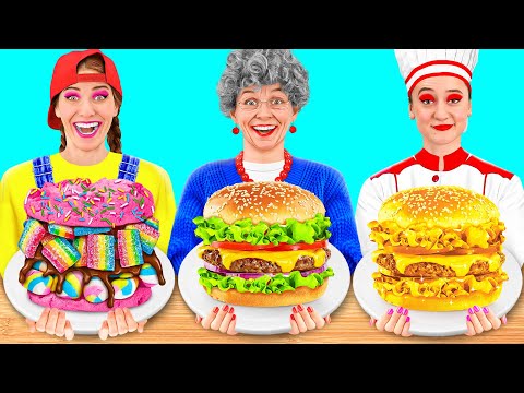 Me vs Grandma Cooking Challenge | Funny Kitchen War by PaRaRa Challenge
