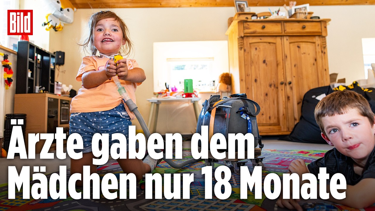 Seltene Krankheit: 4-Jährige Zoe zieht ihre Lunge im Koffer hinter sich her