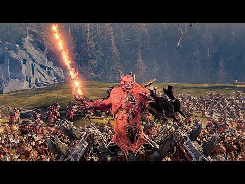 The Battle: Exalted Blood Thirster Vs Herald Of Khorne | Total War Warhammer 3 | Cinematic Battle