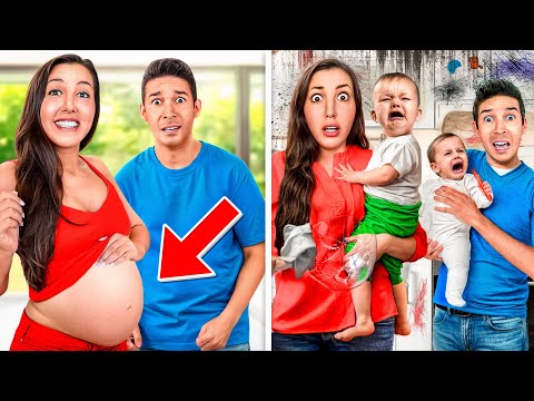 SIAMO DIVENTATI GENITORI PER LA PRIMA VOLTA! *babysitter dei nostri figli per 24 ore*