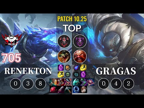 JDG 705 Renekton vs Gragas Top - KR Patch 10.25
