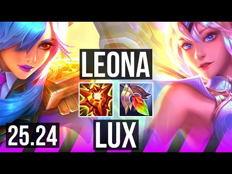 LEONA & Miss Fortune vs LUX & Ezreal (SUP) | KR Master | 25.24