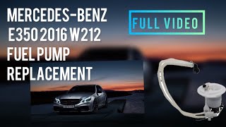 Mercedes-Benz E350 2016 W212 fuel pump replacement
