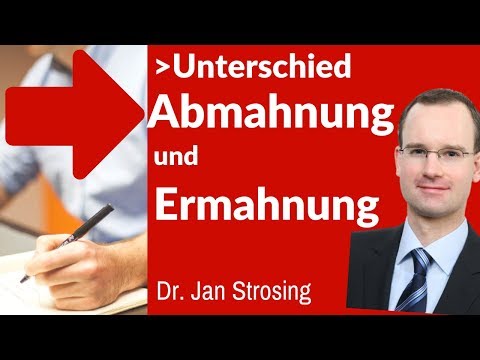 ► Abmahnung und Ermahnung - Wo ist der Unterschied?  | ✔ e-Learning Arbeitsrecht