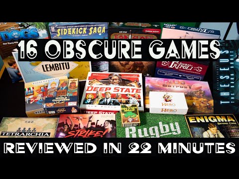 16 obscure games reviewed (2022)