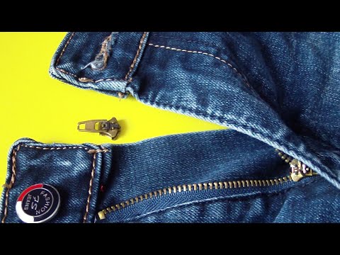 How to Replace a Zipper Slider on Jeans. Video from Series How to Fix a Zipper