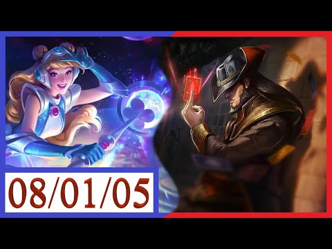 Space Groove Lux VS Twisted Fate - Full Gameplay MID - League of Legends