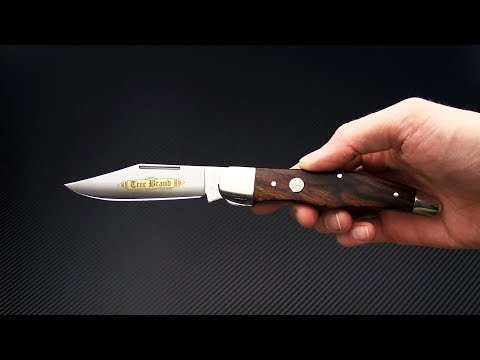 Boker Solingen Folding Hunters Knife Classic Gold Desert Ironwood  Traditional Slip Joint Knife For Sale