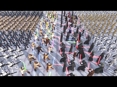 Every SITH ARMY vs Every JEDI ARMY Arena Battle! - Men of War: Star Wars Mod