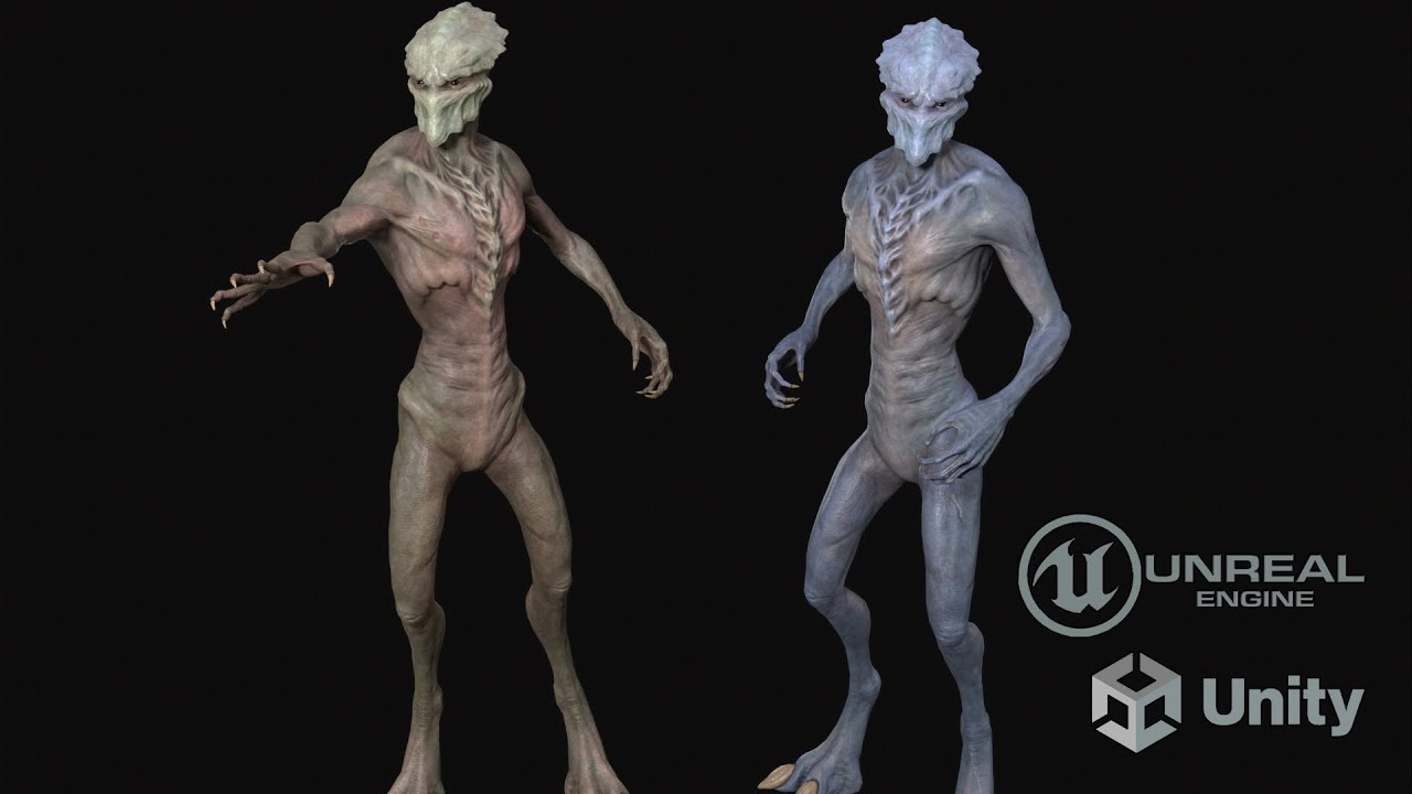 Psionic alien 3d model preview