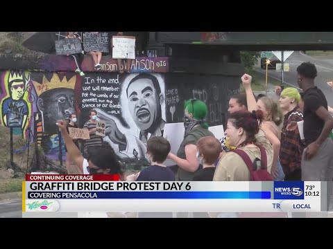 Graffiti Bridge protest Day 6