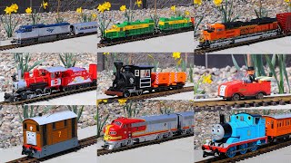 25 G-Scale Model Trains In My Backyard  (And some pretty daffodils)