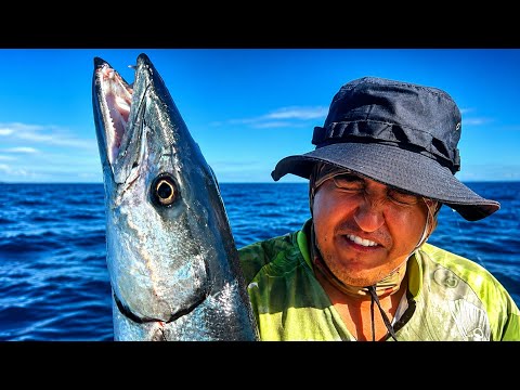 Minha PRIMEIRA pescaria no ALTO-MAR! Barracudas, baleia e muita emoção! @Lucasdiscovery_comandatuba 