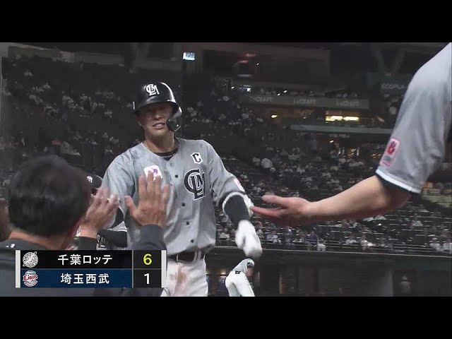 【7回表】本日4安打4打点の大活躍!! マリーンズ・中村奨吾の一発でリードをさらに広げる!!  2023年5月9日 埼玉西武ライオンズ 対 千葉ロッテマリーンズ