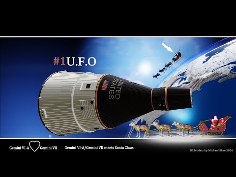 Gemini 6 (VI-A) U.F.O. contact (meets Santa Claus) 双子座 6 遇见圣诞老人 Jingle Bells 1965