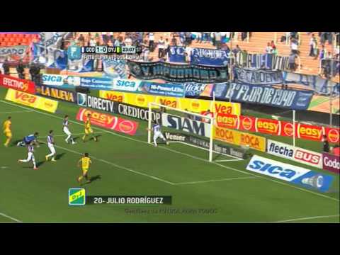 Gol de Rodríguez. Godoy Cruz 1 - Defensa 1. Fecha 6. Torneo Primera División 2014. Fútbol Para Todos