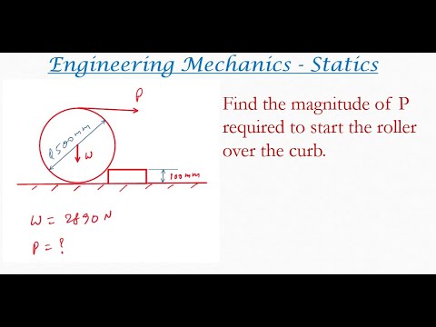 Engineering mechanics| Solved problem on roller with obstacle| statics problems - 014