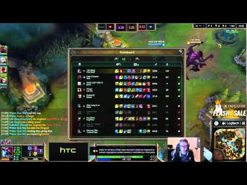 TSM Bjergsen as Cho'Gath vs Twisted Fate High Elo Midlane Gameplay LoL