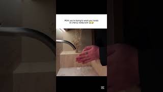 When you're trying to wash your hands at a fancy restaurant 😭🤣💀 || #shorts #zo