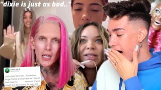 jeffree star DRAGS james charles & dixie d'amelio APOLOGIZES (messy...)