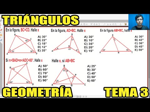 TRIANGULOS GEOMETRÍA (EJERCICIOS RESUELTOS-TEMA 3) Parte 1 (NIVEL INTERMEDIO-AVANZADO)