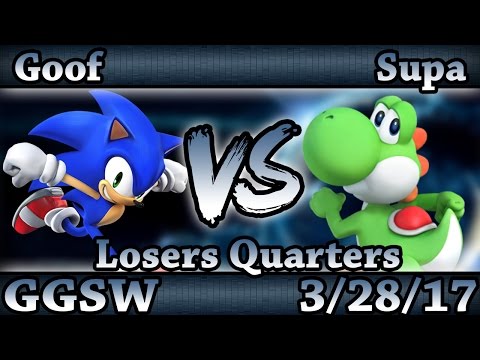 GGSW 26 - LCX|Goof (Sonic) Vs. Supa (Yoshi) Smash Wii U Losers Quarters - Smash 4