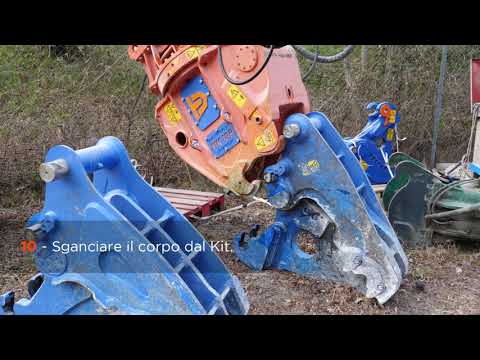 Operazioni in italiano di aggancio/sgancio kit su Frantumatore Multi Kit Premium Trevi Benne MK 23P