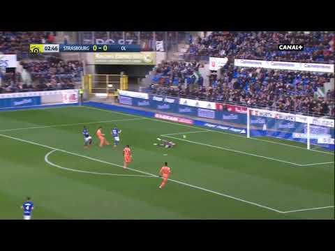 Strasbourg 0-1 Lyon   Moussa Dembélé Goal 09/03/19