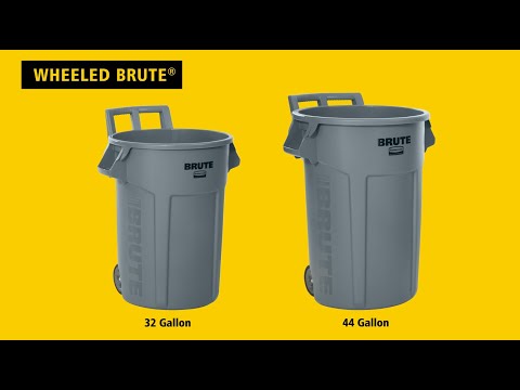 Product video for Vented Wheeled BRUTE® Container, 44 Gal Gray