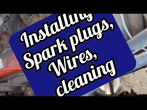 Installing NGK spark plugs and 10.5mm wires on a 1963 impala